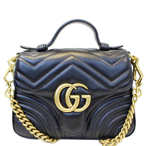 gucci swing mini leather top handle bag review|Gucci top handle marmont.